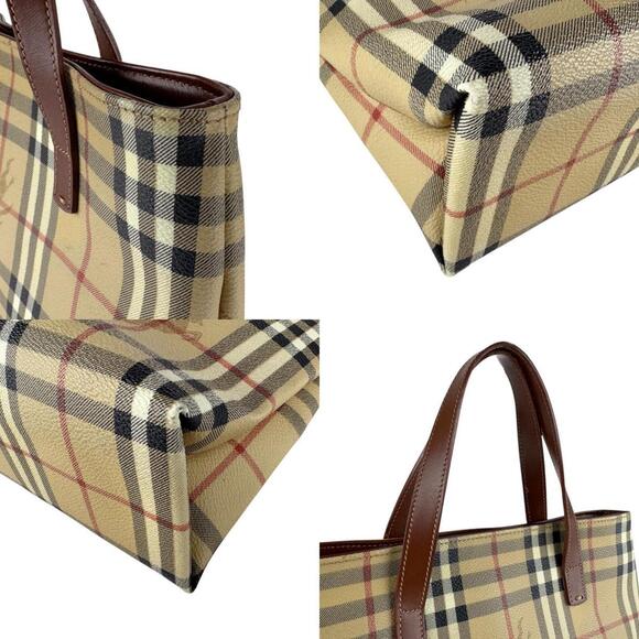 Burberry Handbag, Coated Canvas and Leather, Beige Brown, Women's, Z7765 - Picture 4 of 5